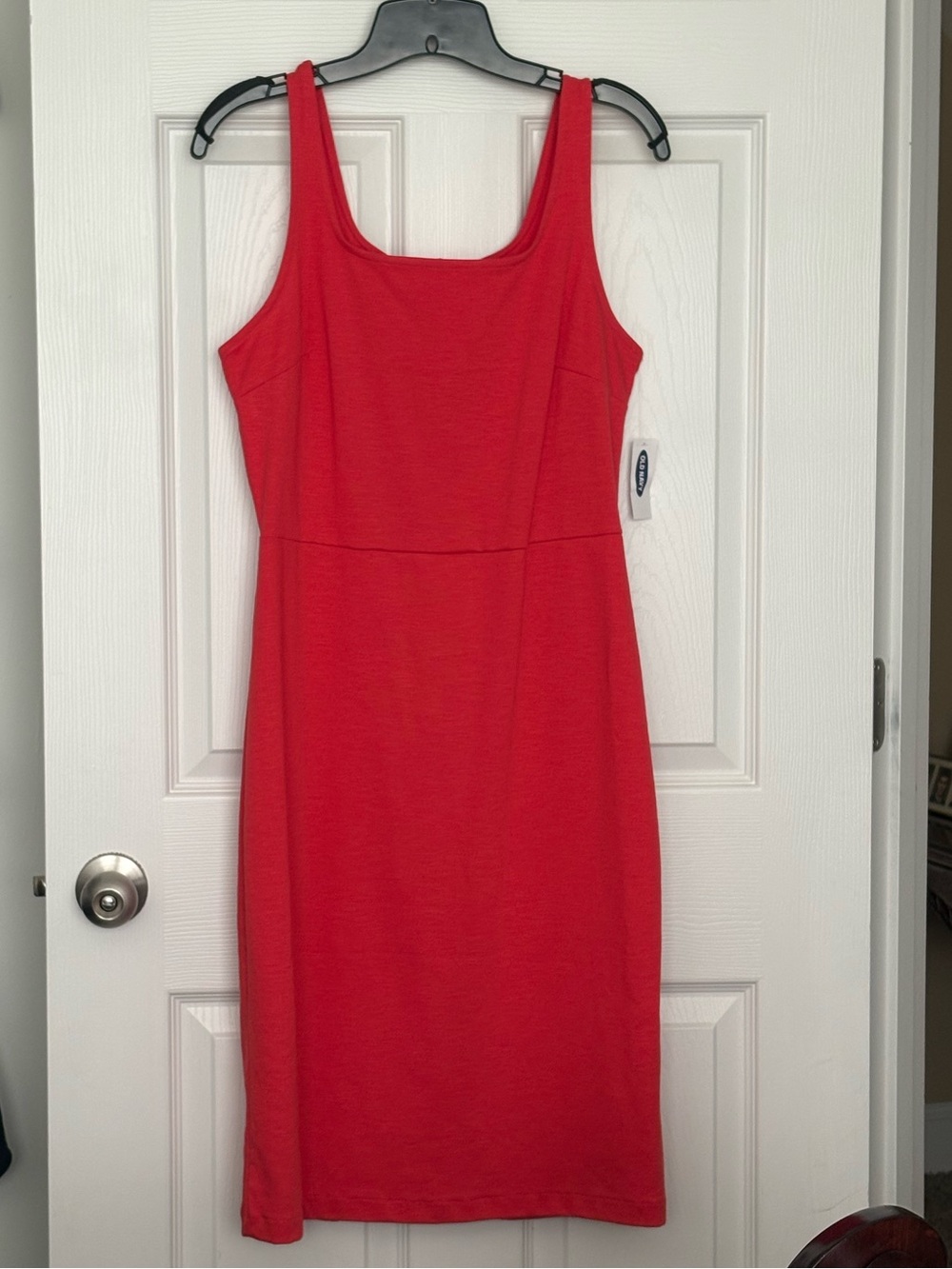 NWT Old Navy Coral Sleeveless Sheath Dress - Classic Wiggle Dress Style